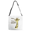 moo, i'm a goat Adjustable Strap Totes