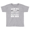 back off i have a crazy daughter and i'm not afraid to user her. Toddler T-shirt