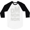 om nom nom 3/4 Sleeve Shirt