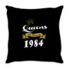 queens are born in 1984 Throw Pillow