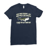 she was short, fat and had a big mouth! Ladies Fitted T-Shirt