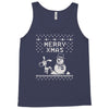 christmas funny dog &amp; snowman Tank Top