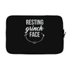 resting grinch face Laptop sleeve