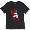 american eagle usa flag head V-Neck Tee
