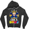 like a bows Zipper Hoodie