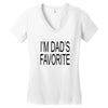 i'm dad favorite son or daughter Women's V-Neck T-Shirt
