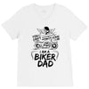 You Cant Scare Me I am Biker Dad V-Neck Tee