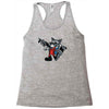 rocket vintage cartoon style Racerback Tank