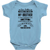 Thanks For Being My Brother, Love, Your Big Sister Baby Onesie