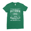 legends were born in october genuıne 1996 qualıty one kind of aged l Ladies Fitted T-Shirt