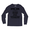 Super April Girl Long Sleeve Shirts