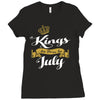 kings are born in july Ladies Fitted T-Shirt