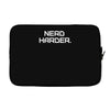 nerd harder Laptop sleeve