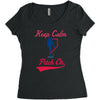 keep calm and pitch on Women's Triblend Scoop T-shirt