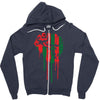 black power Zipper Hoodie