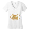 save ferrıs Women's V-Neck T-Shirt