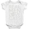 real men love cats Baby Onesie