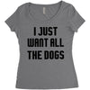 I Want All The Dogs Women's Triblend Scoop T-shirt
