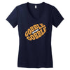 gobble gobble football herren Women's V-Neck T-Shirt