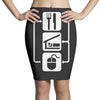 v2 eat sleep computer mouse Pencil Skirts