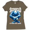skinhead a way of life blue ideal birthday gift present. Ladies Fitted T-Shirt