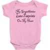 grandkitties pawprints Baby Bodysuit