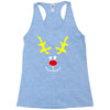 reindeer face novelty christmas Racerback Tank