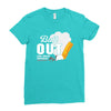 Butt Out Lung Cancer Awareness Ladies Fitted T-Shirt