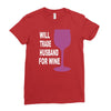 husband for wine Ladies Fitted T-Shirt