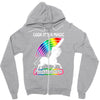 look it's a magical fck unicorn funny Zipper Hoodie