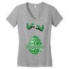 Preggosaurus Funny Women's V-Neck T-Shirt