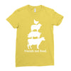 friends not food white Ladies Fitted T-Shirt