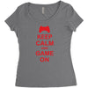 keep calm and game on Women's Triblend Scoop T-shirt