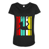 yoga cat Maternity Scoop Neck T-shirt