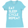 eat sleep cycle repeat Ladies Fitted T-Shirt