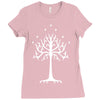 white tree of gondor Ladies Fitted T-Shirt