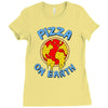 pizza on earth Ladies Fitted T-Shirt