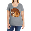 pancake pug Ladies Curvy T-Shirt