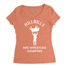 hillbilly hog wrestling champ  funny  comic wrestling redneck Women's Triblend Scoop T-shirt