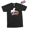 totally straight funny rainbow unicorn gay pride novelty fashion Exclusive T-shirt