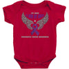 my hero is now my angel pancreatic cancer awareness Baby Bodysuit