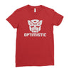 be optimistic transformers   robot optimus prime movie autobots show t Ladies Fitted T-Shirt
