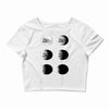 the phases of the moon of laika dog Crop Top