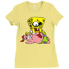 zombie spongebob Ladies Fitted T-Shirt
