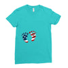 4th of July Baby Foot Ladies Fitted T-Shirt