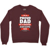 proud dad son Crewneck Sweatshirt