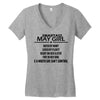 Smartass May Girl Women's V-Neck T-Shirt