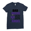 my dad was so brave god made him an angel Ladies Fitted T-Shirt