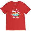 a turtle made it to the water V-Neck Tee