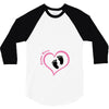 Custom baby girl name maternity design 3/4 Sleeve Shirt